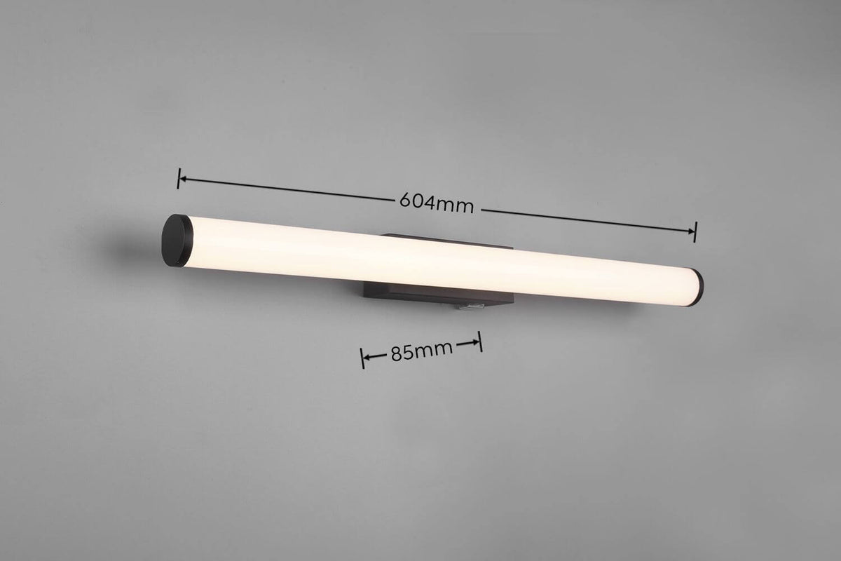 Schéma coté indiquant 604 mm de longueur et 85 mm de profondeur
