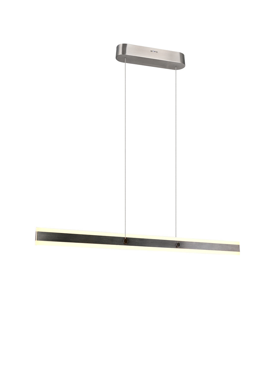 Suspension Arcola nickel satiné, L 115 cm