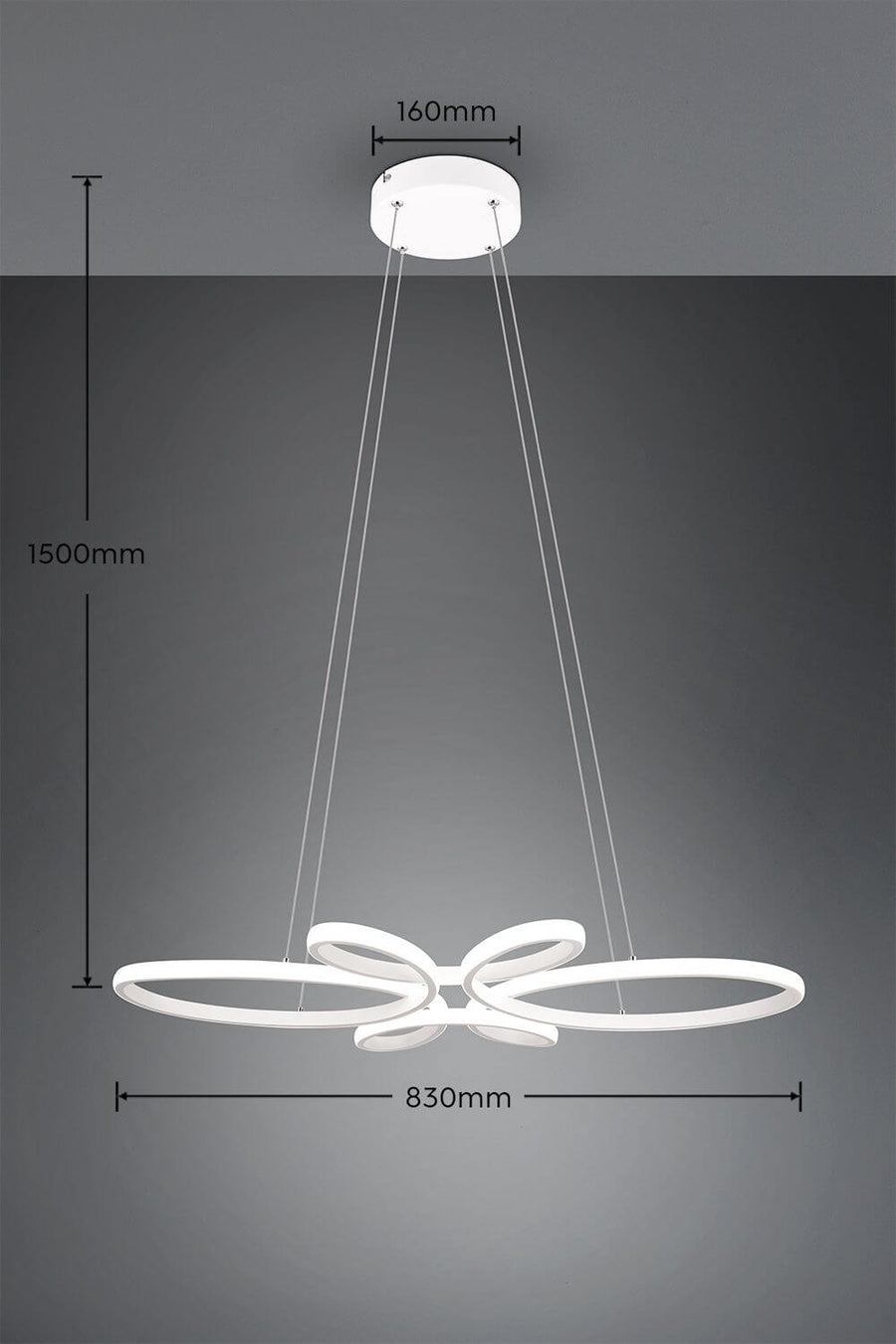 Suspension Fly blanche mat