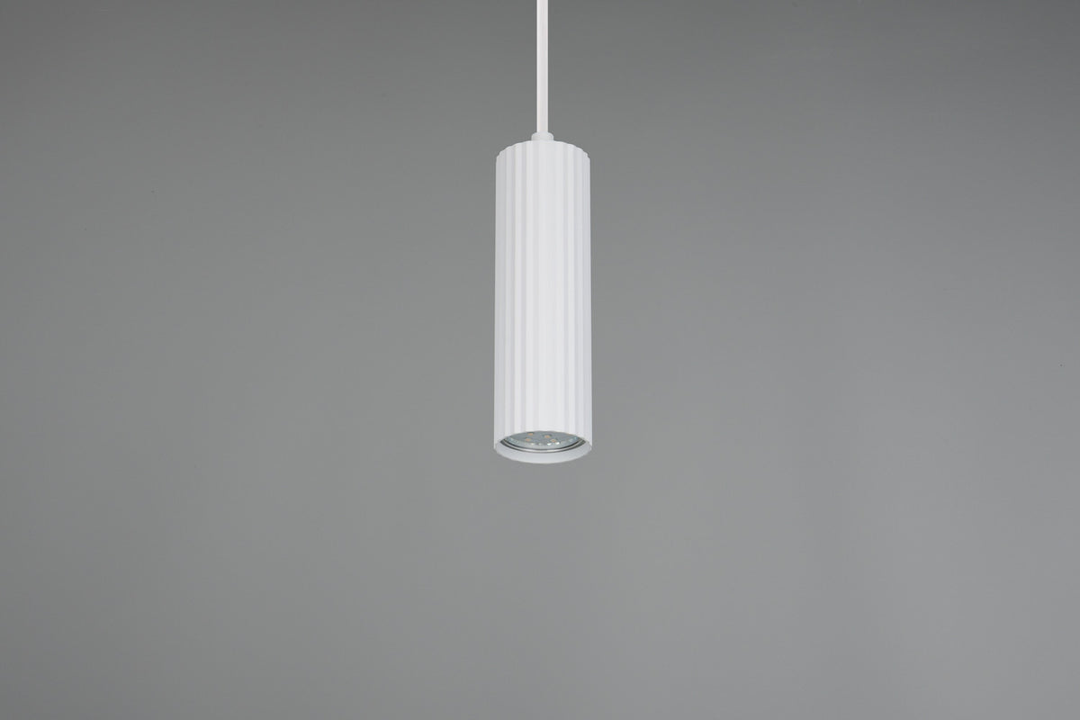 Détail du bas de l'abat-jour allumé dévoilant la source LED et le diffuseur.