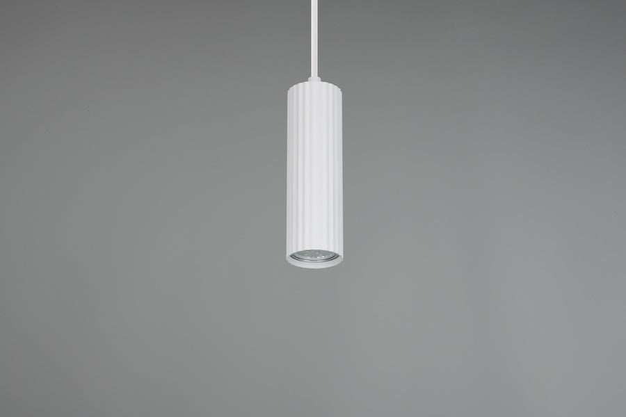 Détail du bas de l'abat-jour allumé dévoilant la source LED et le diffuseur.