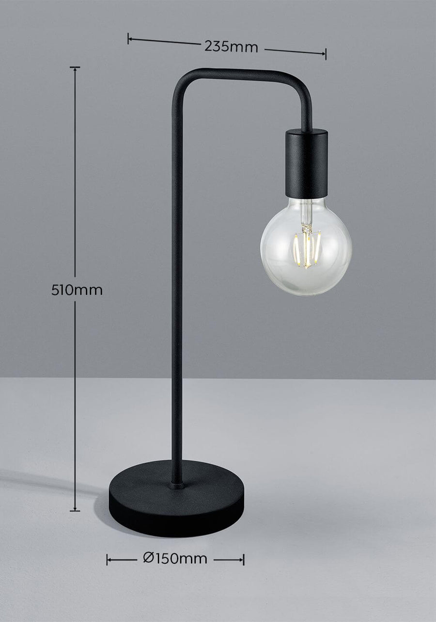 Lampe à poser Diallo noire mat