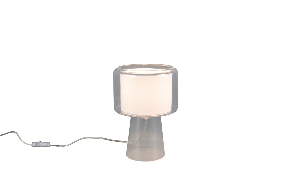 Lampe à poser Rocka transparente, verre