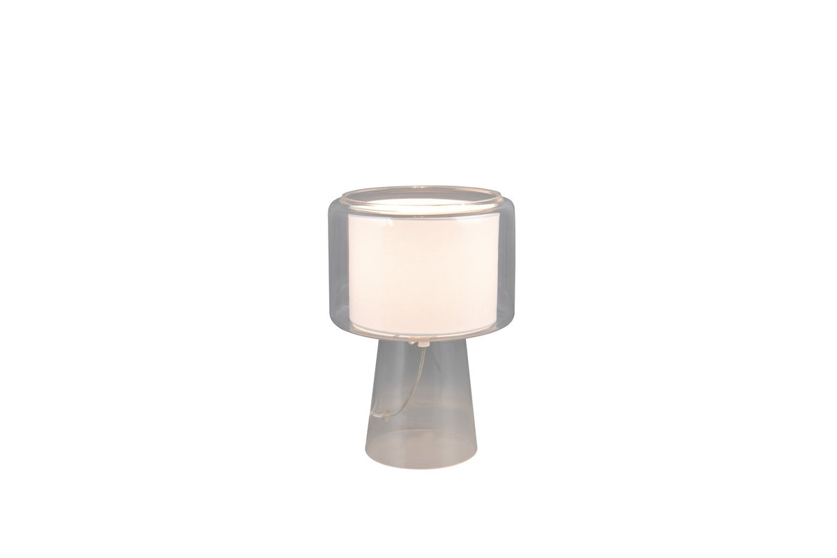 Lampe à poser Rocka transparente, verre