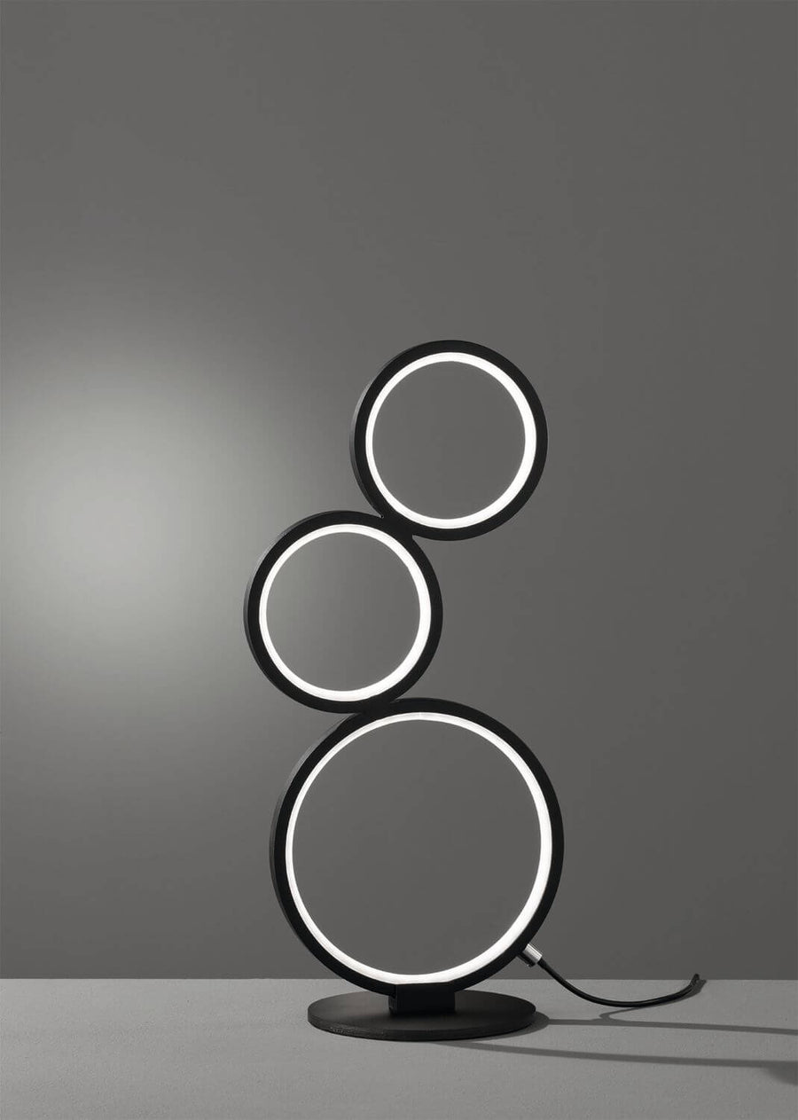Lampe à poser Rondo noire mat