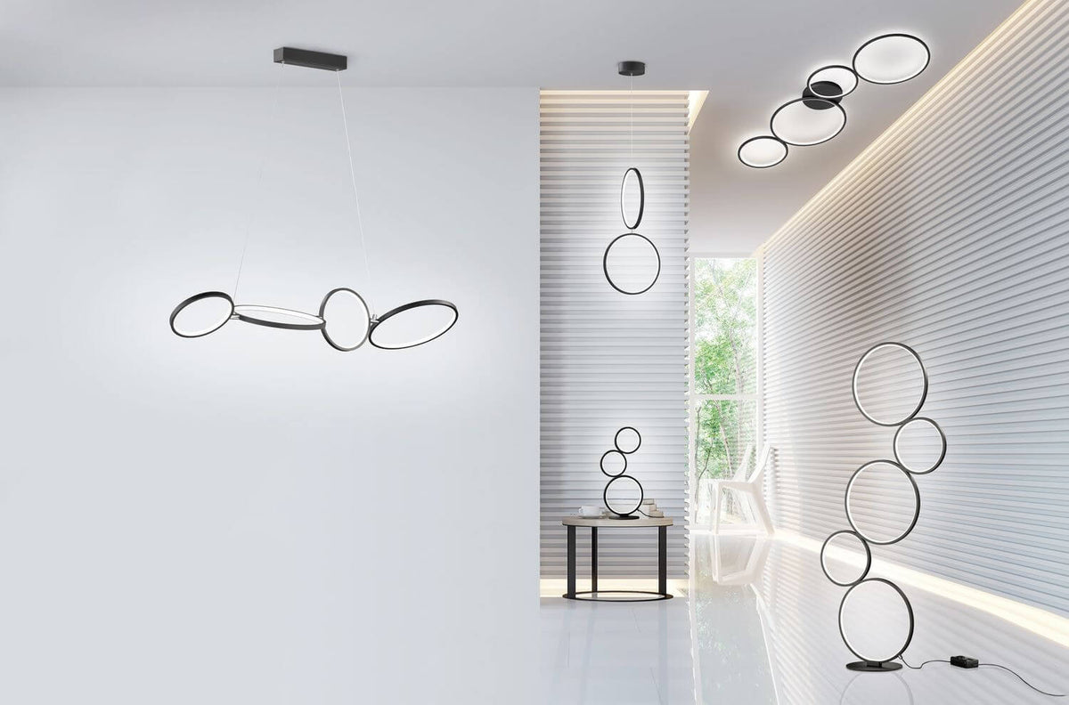 Lampe à poser Rondo noire mat