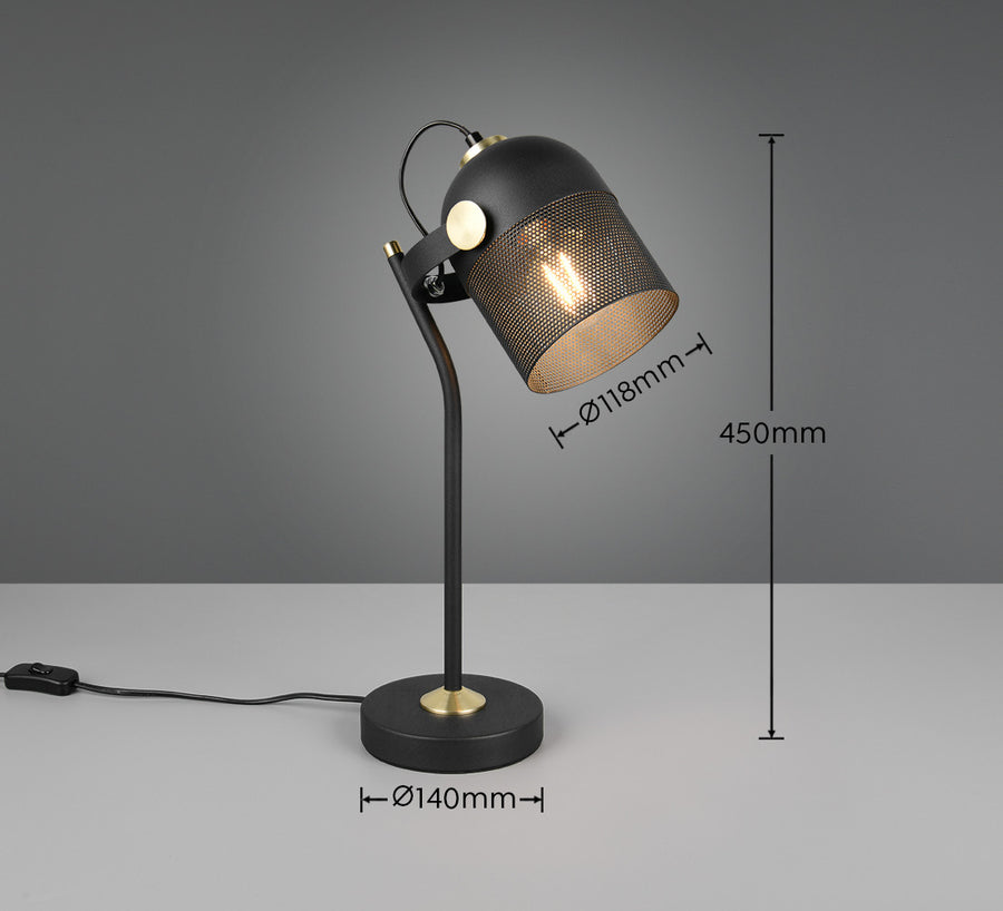 Lampe à poser Mixa noire mat
