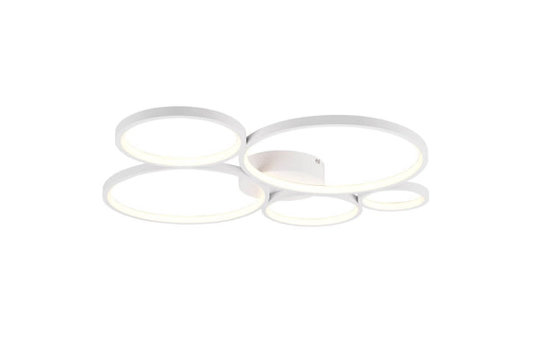 Plafonnier Rondo blanc mat, L 59 cm