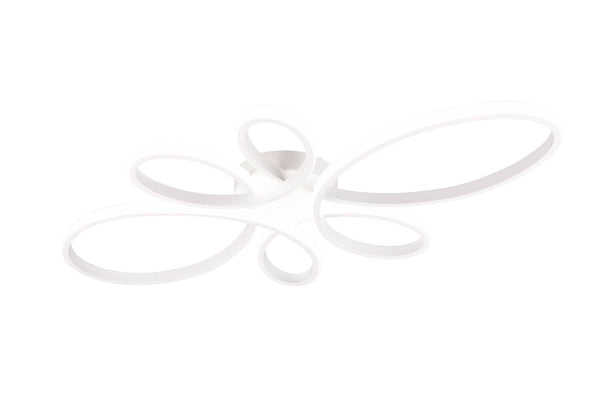 Plafonnier Fly blanc mat, L 83 cm