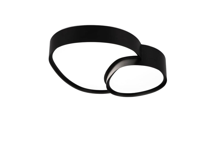 Plafonnier Rise noir mat, L 43,5 cm