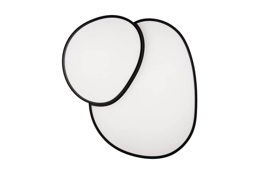 Plafonnier Rise noir mat, L 77 cm