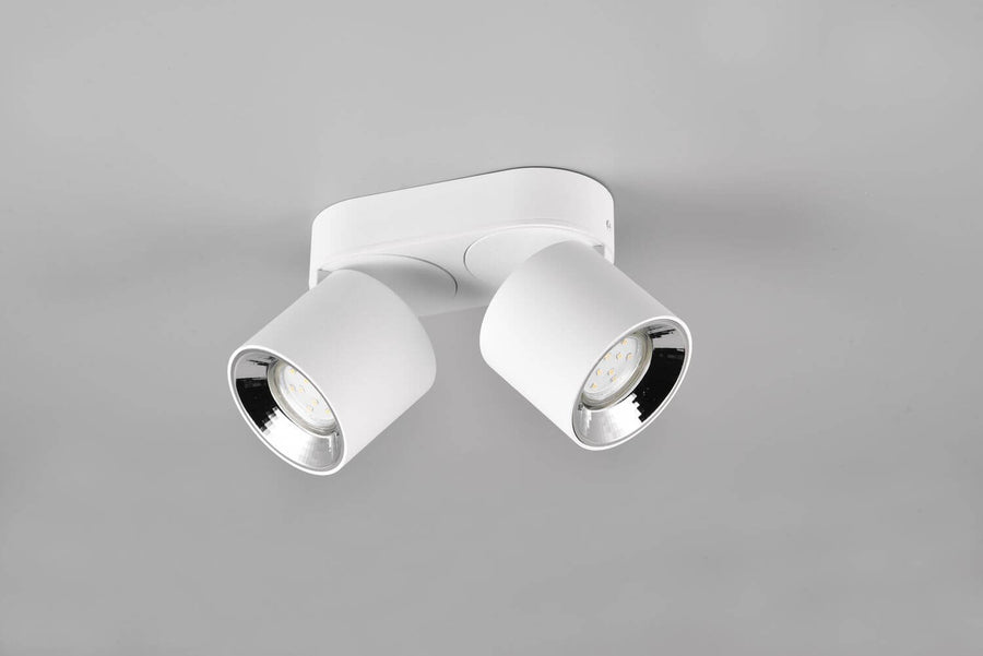 Plafonnier Guayana 2 lumières blanc mat