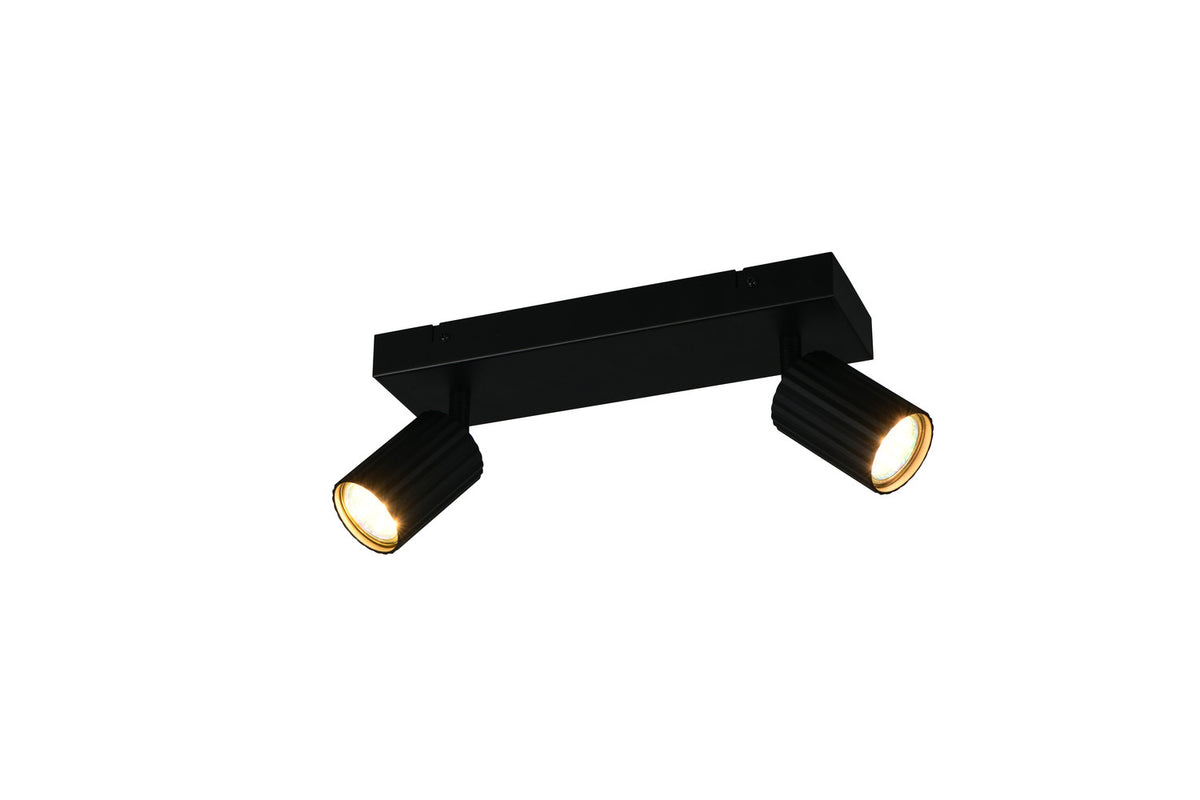 Spot Soka 2 lumières noir mat