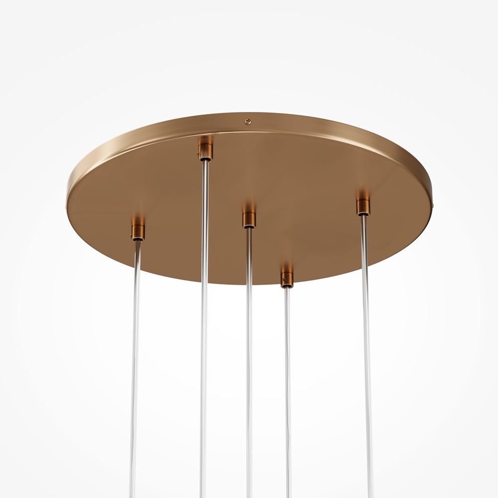 Basic form Suspension luminaire doré