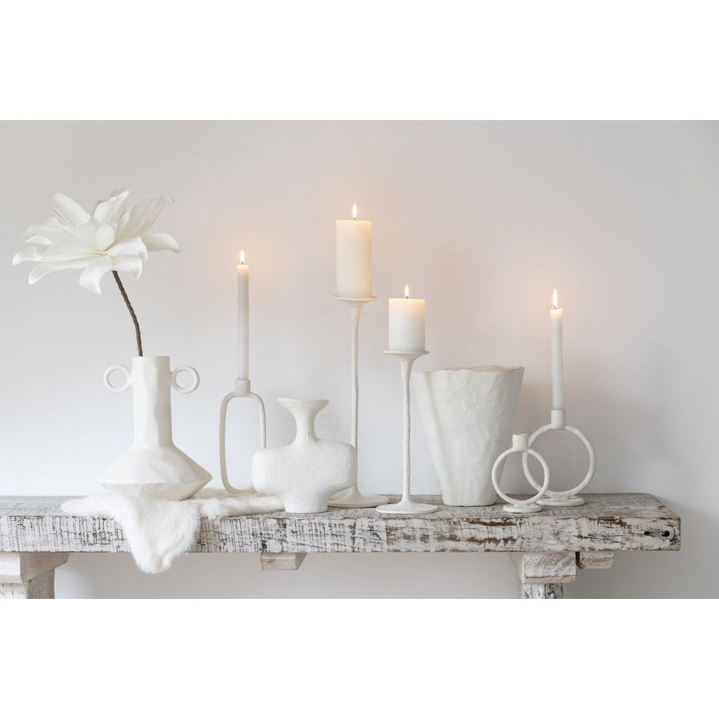 Vase Aluminium Blanc Moderne - Designix