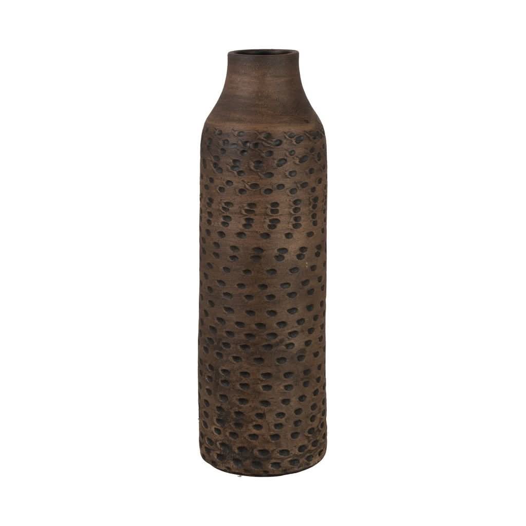 Vase Céramique Marron Noir Grand - Designix