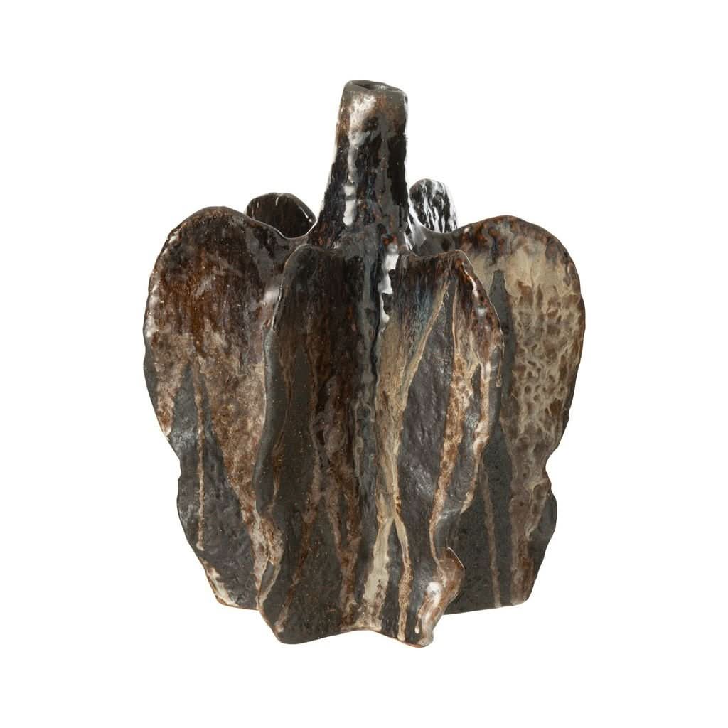 Vase Céramique Marron Noir Grand - Designix