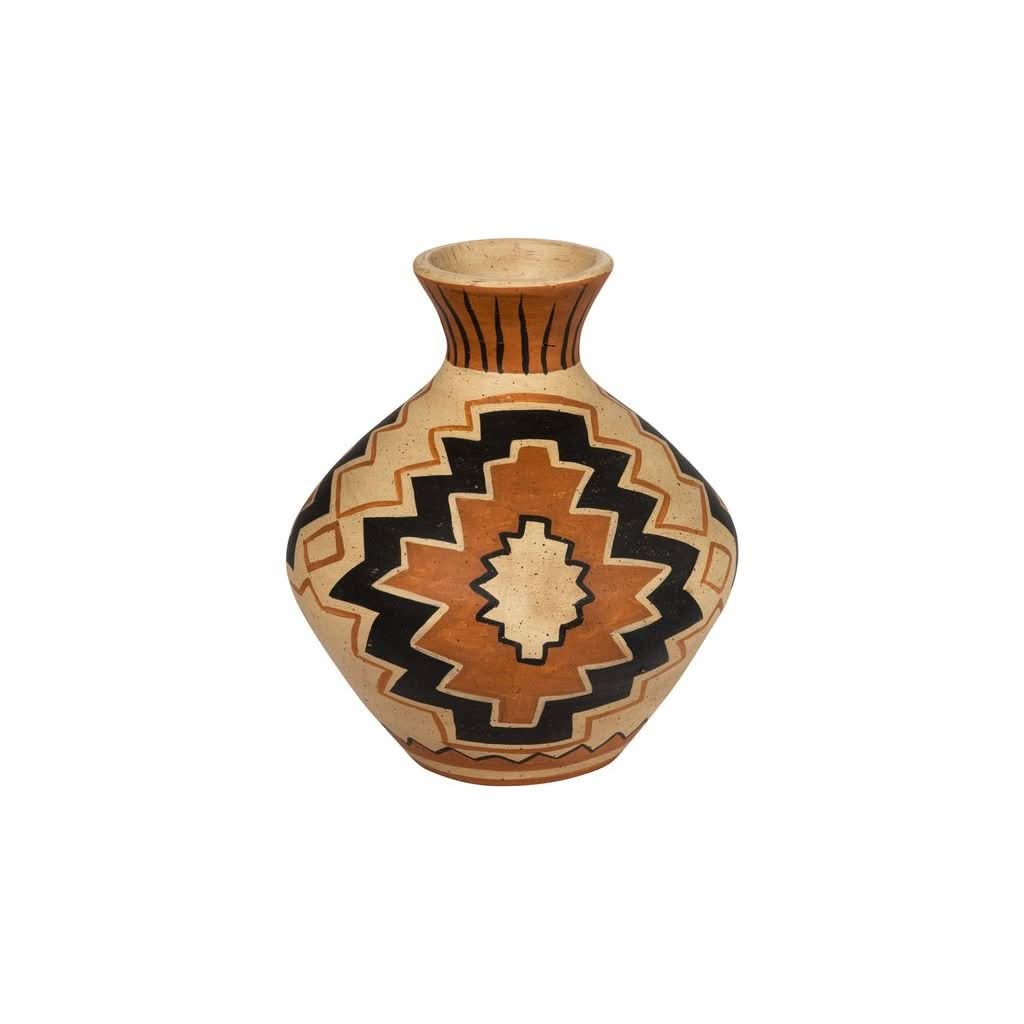 Vase Ethnique Petit En Terre Cuite - Designix