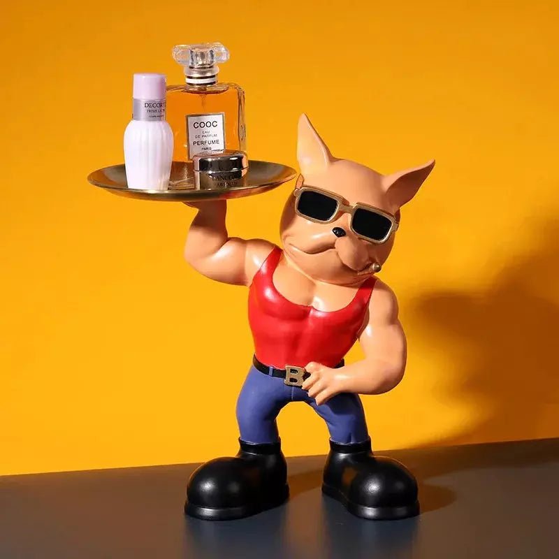 Vide Poche Bulldog Loubard | Garde du Trésor - Designix Vide poche Rouge