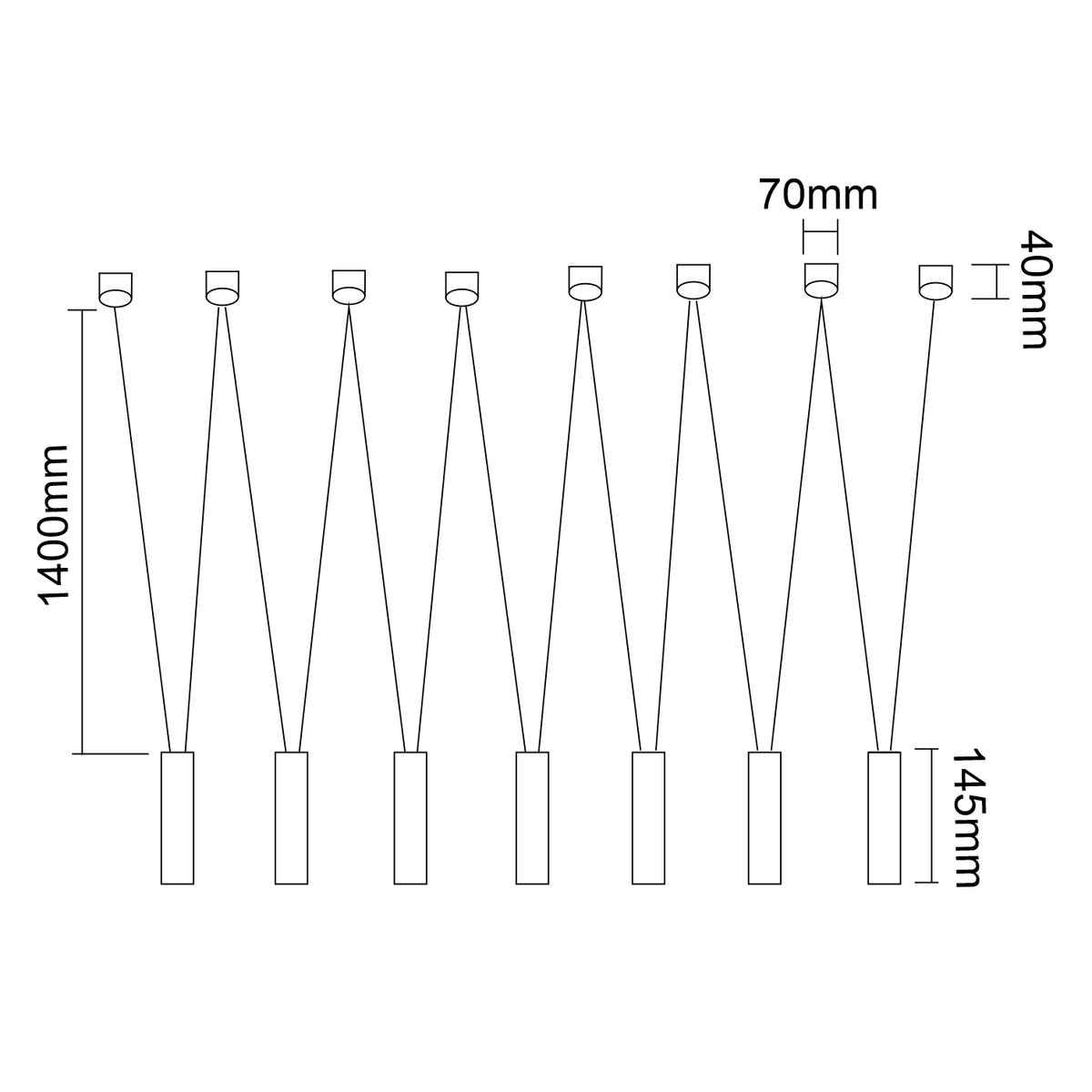Suspension Viva VII noire