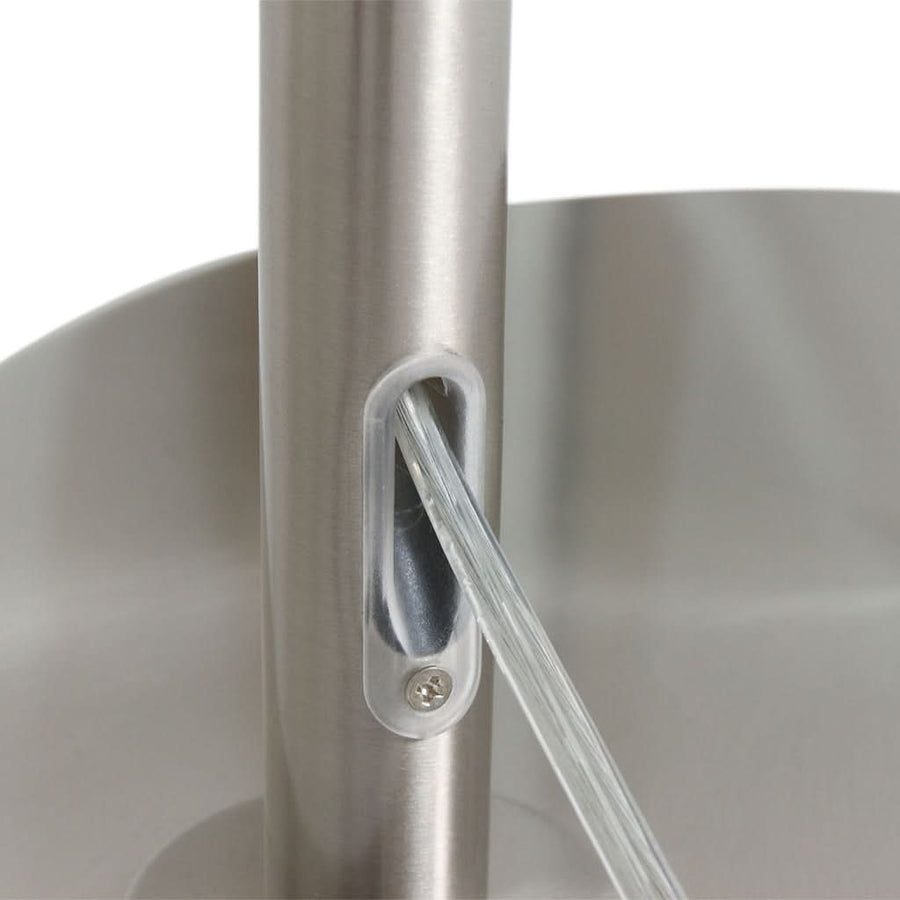 Lampe sur pied Prestige Chic 7395ST+K1068RS en acier gris en lin | Designix - - https://designix.fr