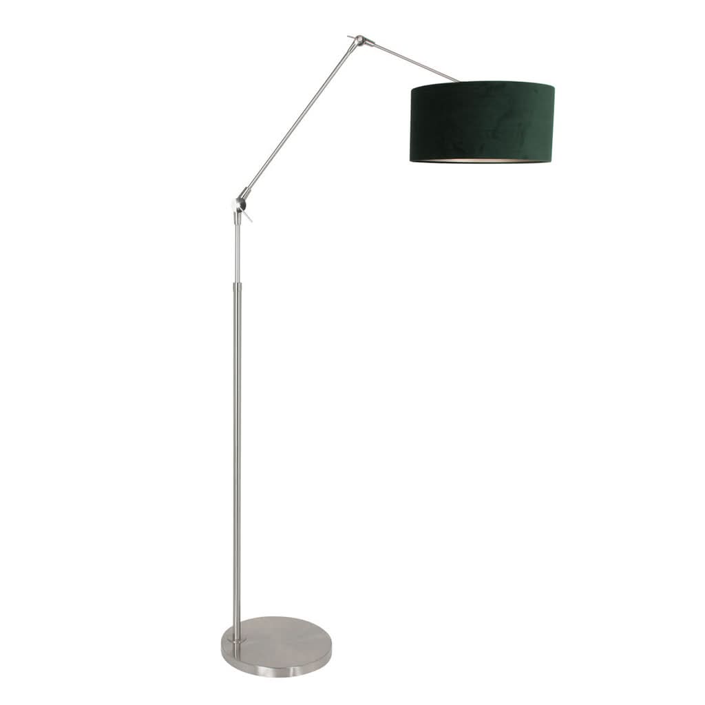 Lampe sur pied Prestige Chic 7395ST+K1068VS en acier velours vert. | Designix - - https://designix.fr