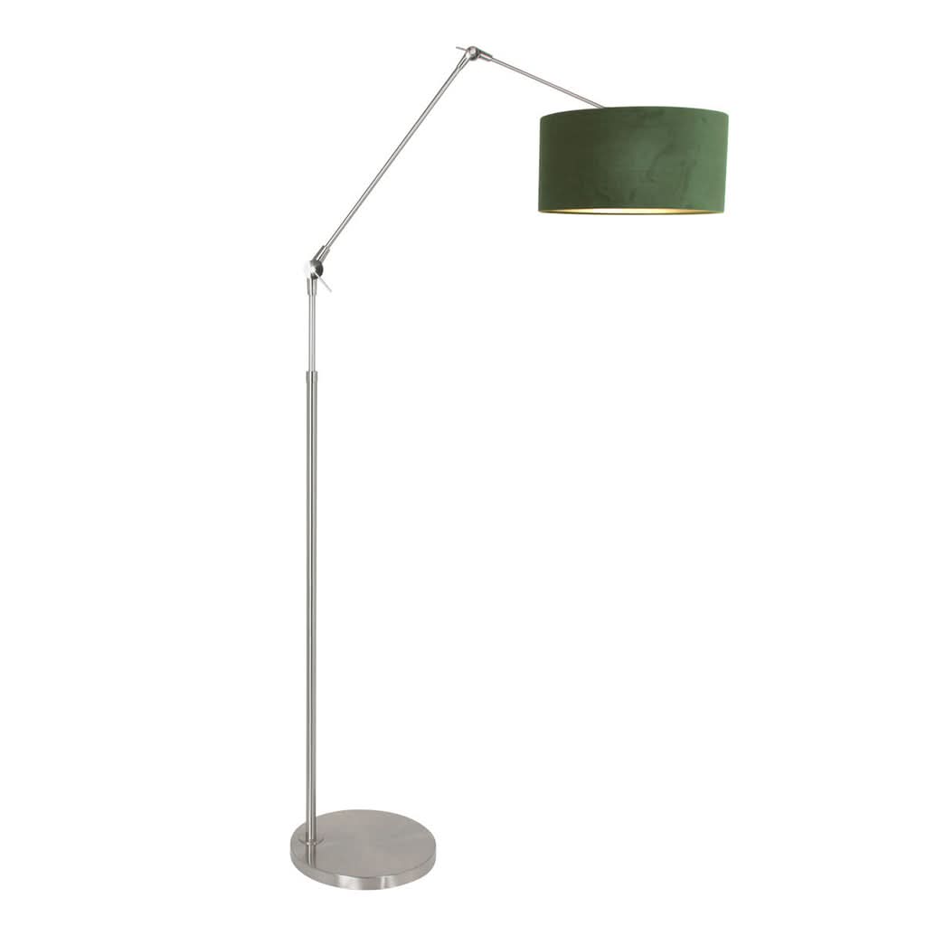 Lampe sur pied Prestige Chic 7395ST+K1068VS en acier velours vert. | Designix - - https://designix.fr