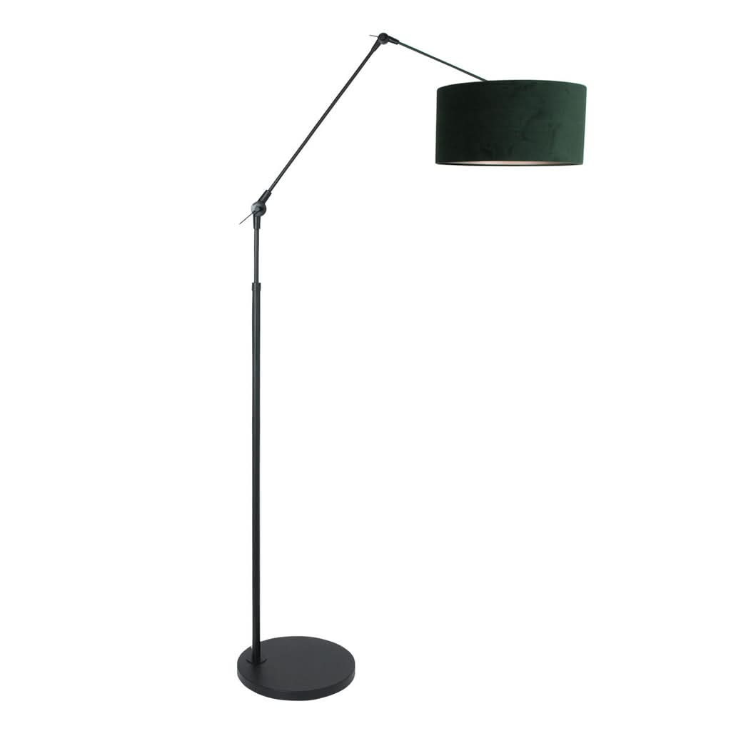 Lampe de sol Prestige Chic 7395ZW+K1068VS Noir-Velours Vert | Designix - - https://designix.fr