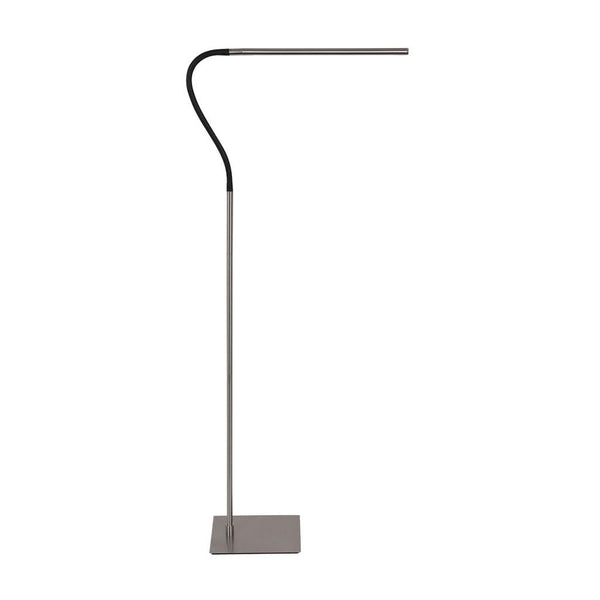 Lampe Sol Flexible Acier Brossé