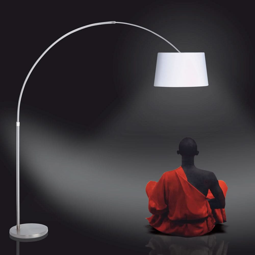 Lampe Arquée Acier Brossé | Designix - - https://designix.fr