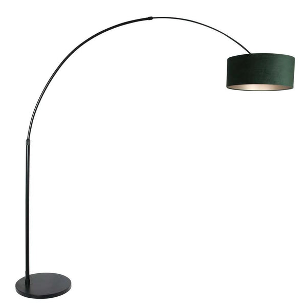 Lampe Sol Noir Velours Vert