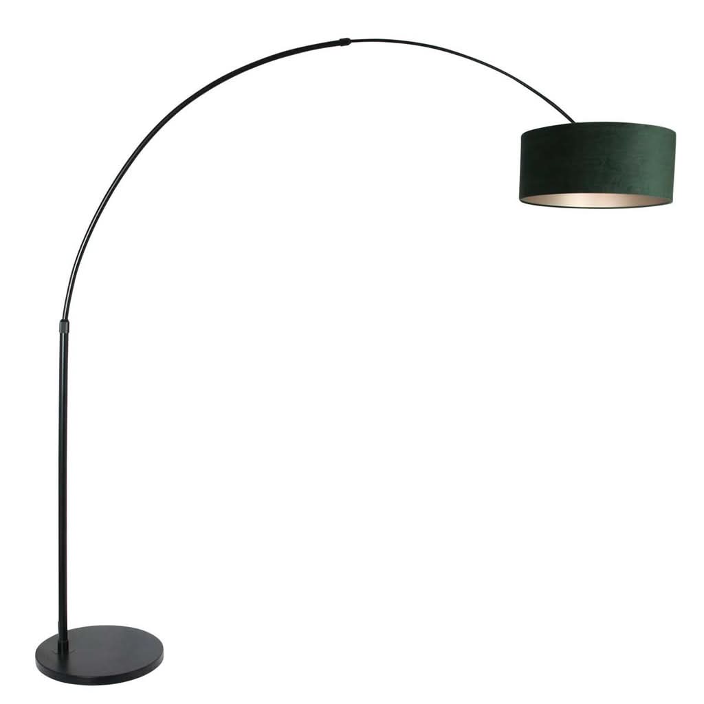 Lampe de sol Sparkled Light 7268ZW+K1066VS Noir-Velours Vert | Designix - - https://designix.fr