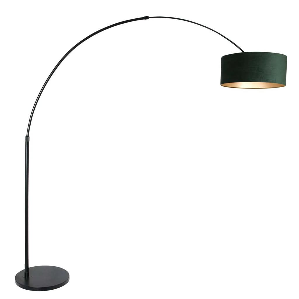 Lampe de sol Sparkled Light 7268ZW+K1066VS Noir-Velours Vert | Designix - - https://designix.fr