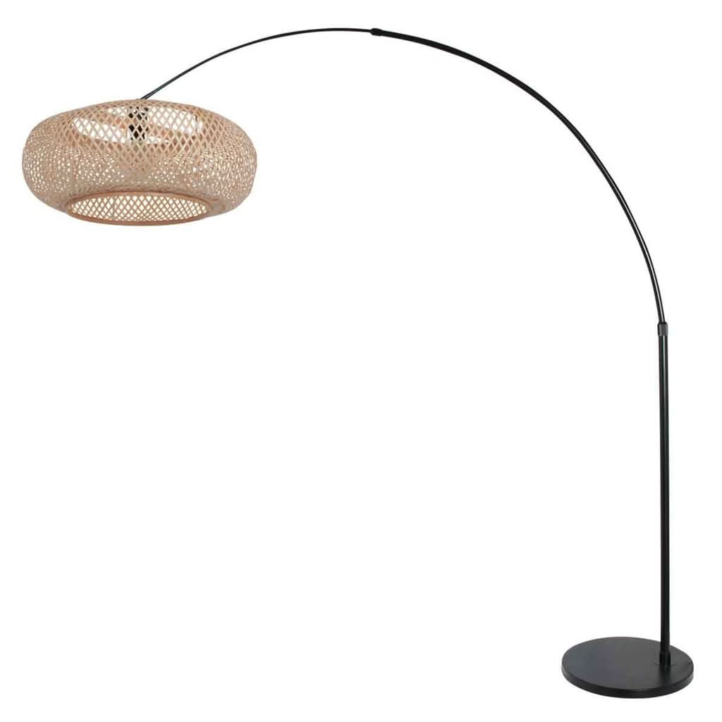 Lampe Arquée Bambou Noir Marron | Designix - - https://designix.fr