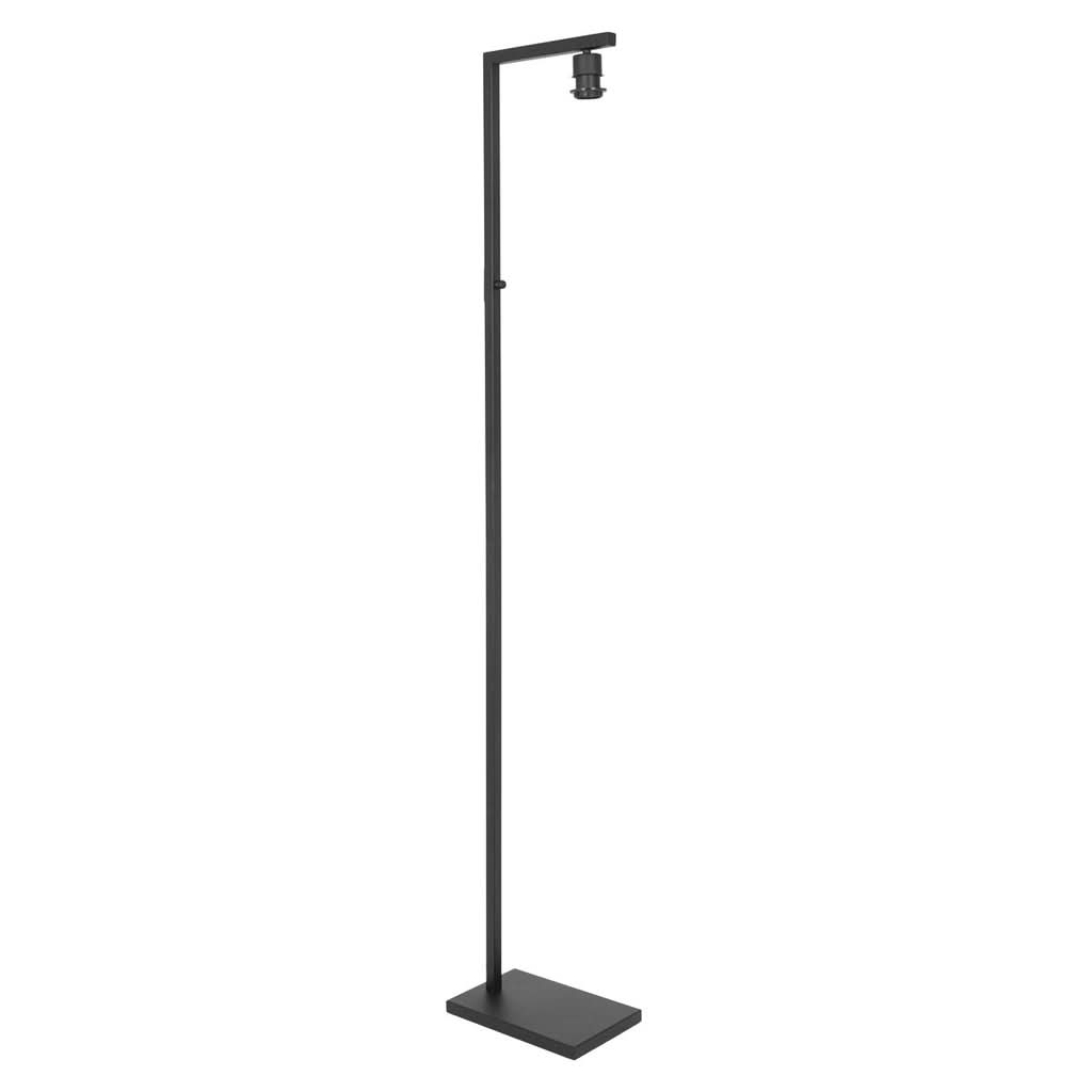 Lampe sur pied 7196ZW Noir + Abat-jour en Lin Noir | Designix - - https://designix.fr