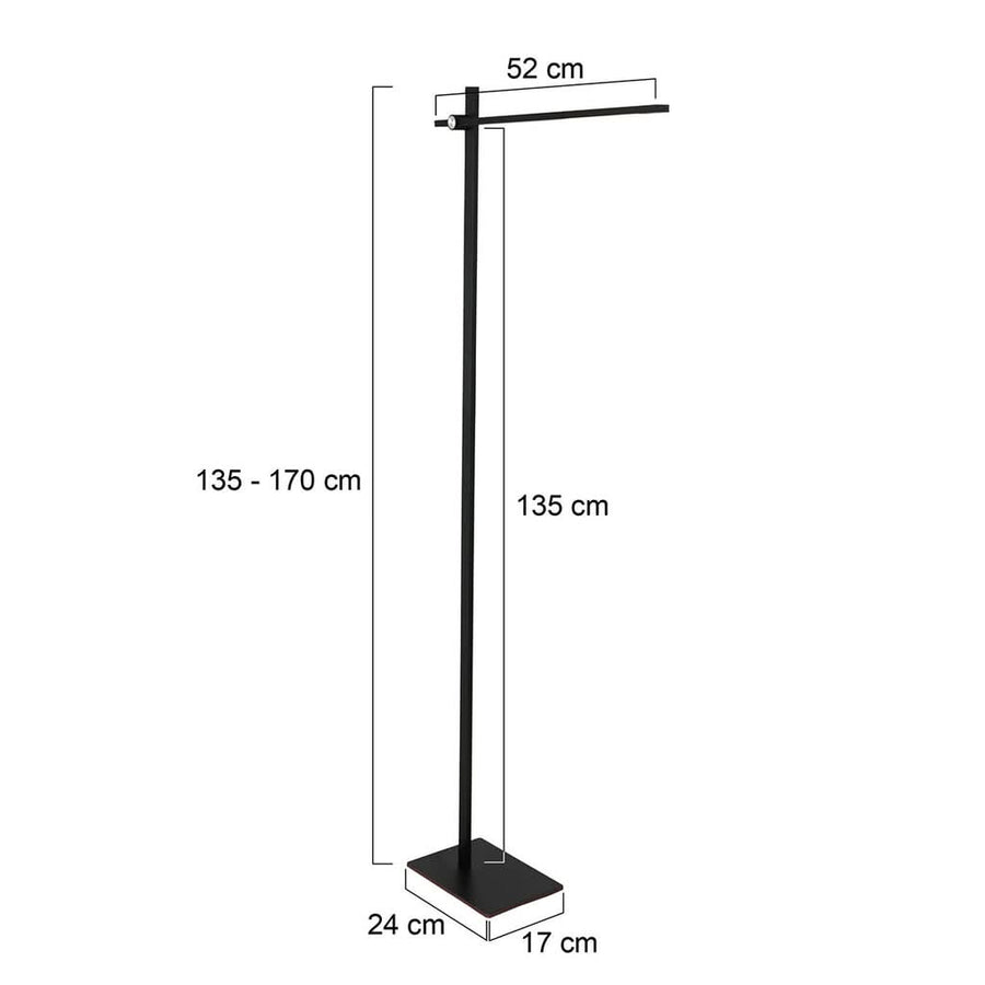 Lampe de sol Stekk 2690ZW Noir | Designix - - https://designix.fr