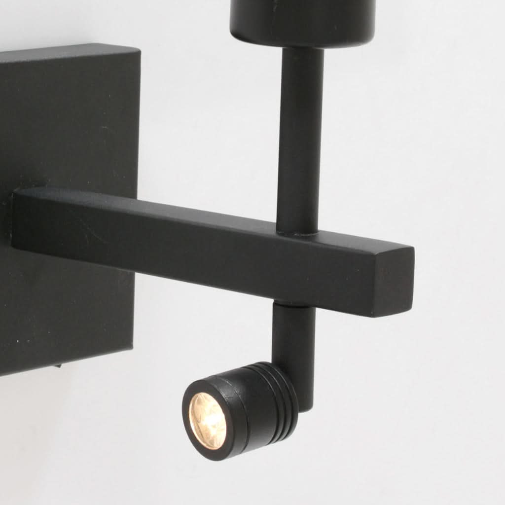 Applique murale Stang 8208ZW Noir + Abat-jour Velours Bleu | Designix - - https://designix.fr