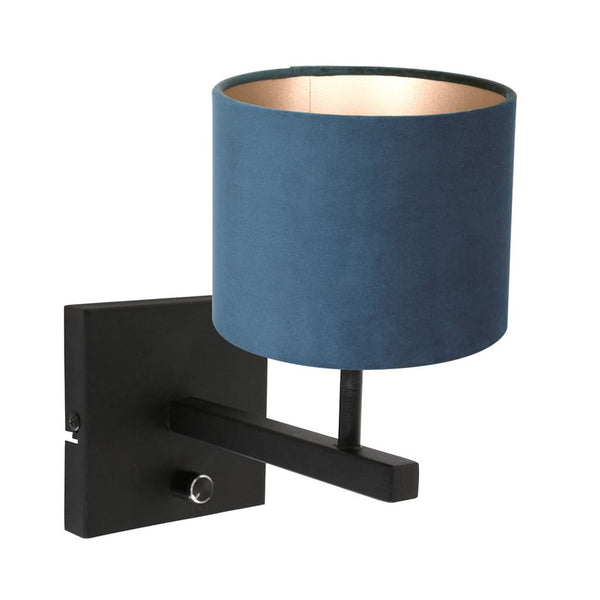 Applique Murale Noir Velours Bleu