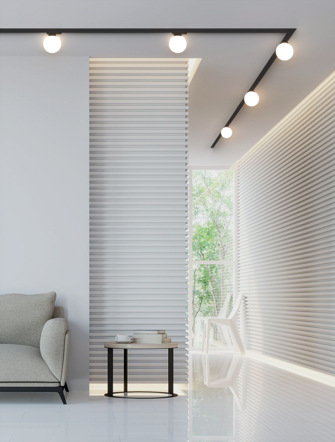 Spot sur rail Movo, verre