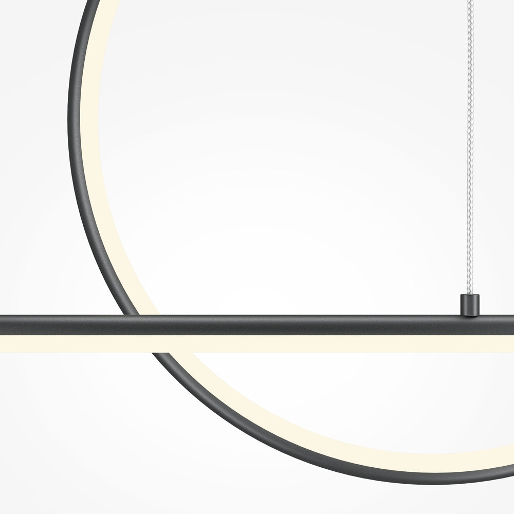 Halo Suspension luminaire noir