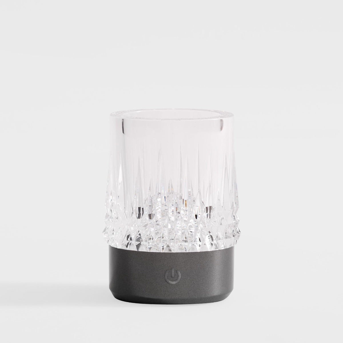 Lampe à poser Crystal noire et nickel
