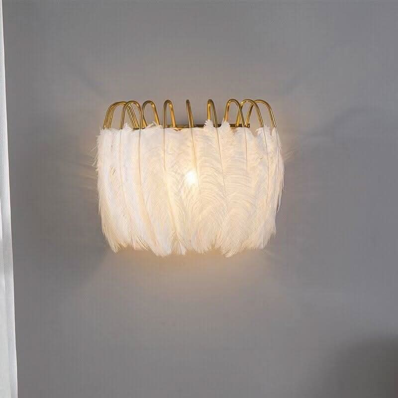 Appliques Chevet Plumes Élégantes | Kairo - Designix Applique Murale Petit Blanc Chaud (2700 - 3500K)