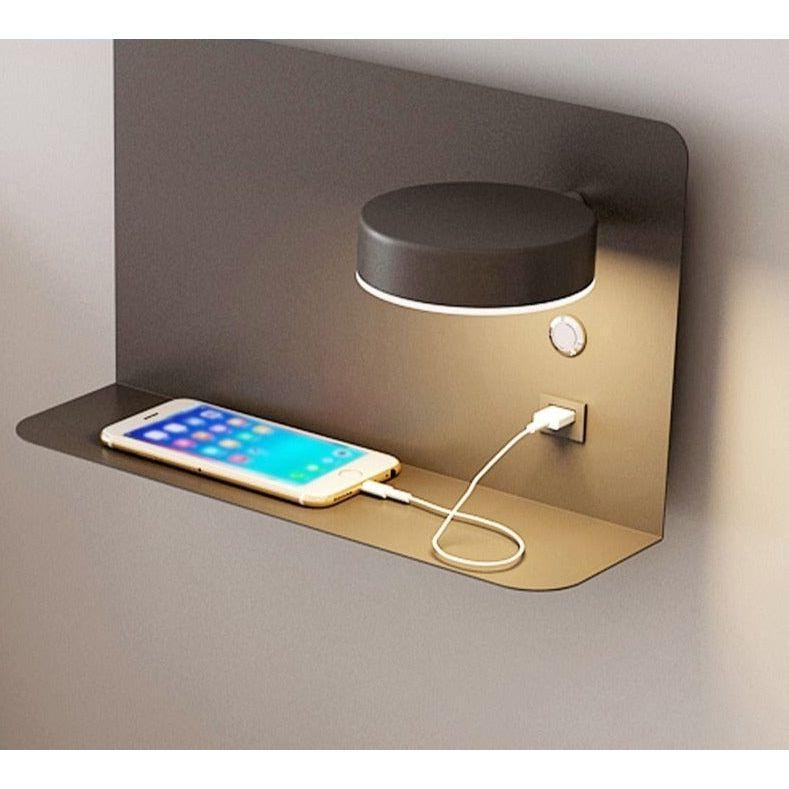 Appliques LED USB Charge | Brio - Designix Applique Murale Blanc | 32x19cm Droit Variable