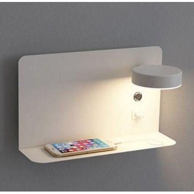 Appliques LED USB Charge | Brio - Designix Applique Murale Blanc | 32x19cm Droit Variable