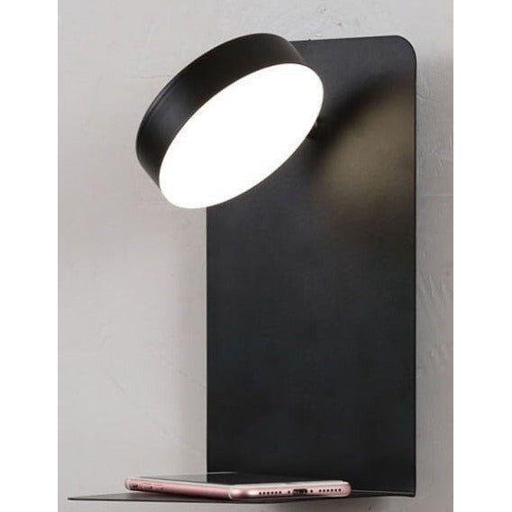 Appliques LED USB Charge | Brio - Designix Applique Murale Noir Sans USB Variable
