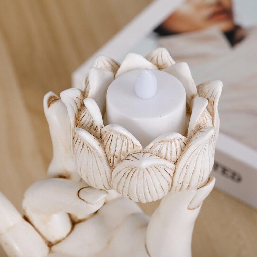 Bougeoir Ancien Indien | AntikDiya - Designix Bougeoirs Blanc