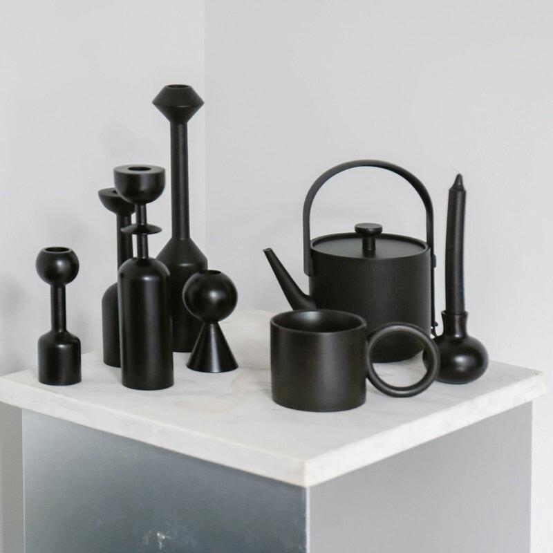 Bougeoir Bois | Étincelle d'Ambiance - Designix Bougeoirs 10.5 x 5.5 cm | Blanc