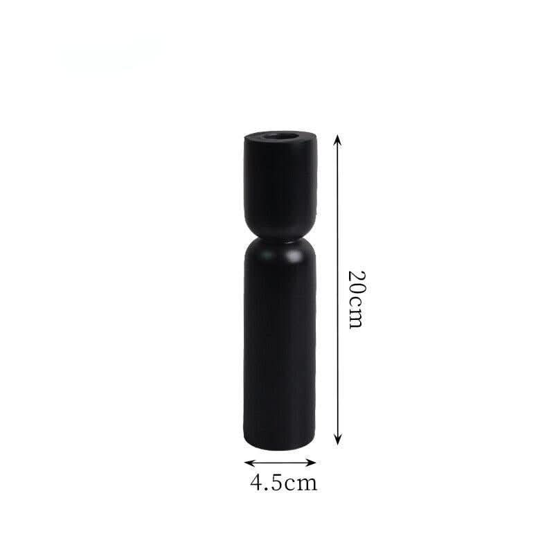 Bougeoir Bois | Étincelle d'Ambiance - Designix Bougeoirs 20 x 4.5 cm | Noir