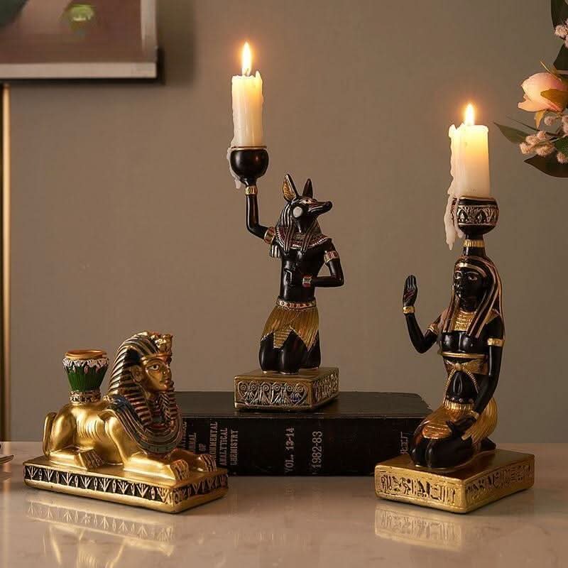 Bougeoir Egyptien | Lueur Intemporelle - Designix Bougeoirs Déesse