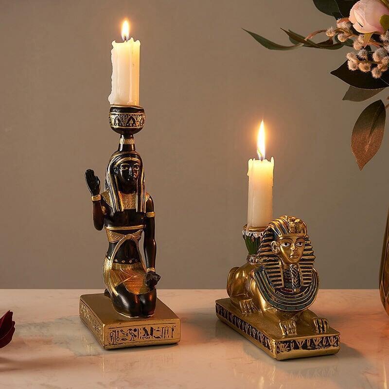 Bougeoir Egyptien | Lueur Intemporelle - Designix Bougeoirs Déesse